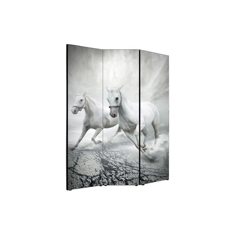 PARAVENT CHEVAUX BLANCS 3 - 4