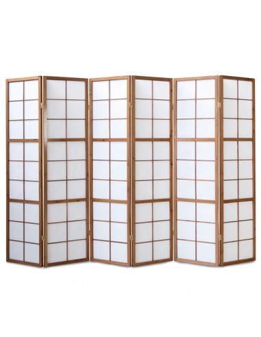PARAVENT GRANDS CARREAUX TABAC 3 - 4 - 5 -6