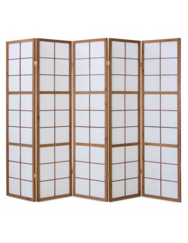 PARAVENT GRANDS CARREAUX TABAC 3 - 4 - 5 -6