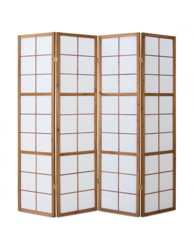 PARAVENT GRANDS CARREAUX TABAC 3 - 4 - 5 -6